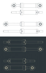 Hydraulic cylinder blueprint