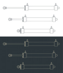 Hydraulic cylinder blueprints