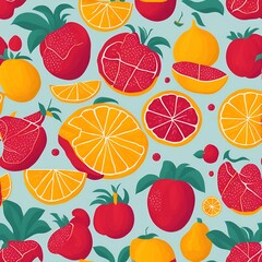 seamless pattern with different orange type made with Leonardi.ai Art Generator 