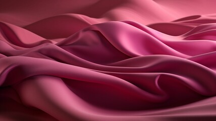 Obraz premium Spectacular photograph of bright pink fabric that simulates sand dunes, detailed in fabric texture, Generative IA