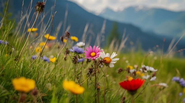 flowers in the mountains