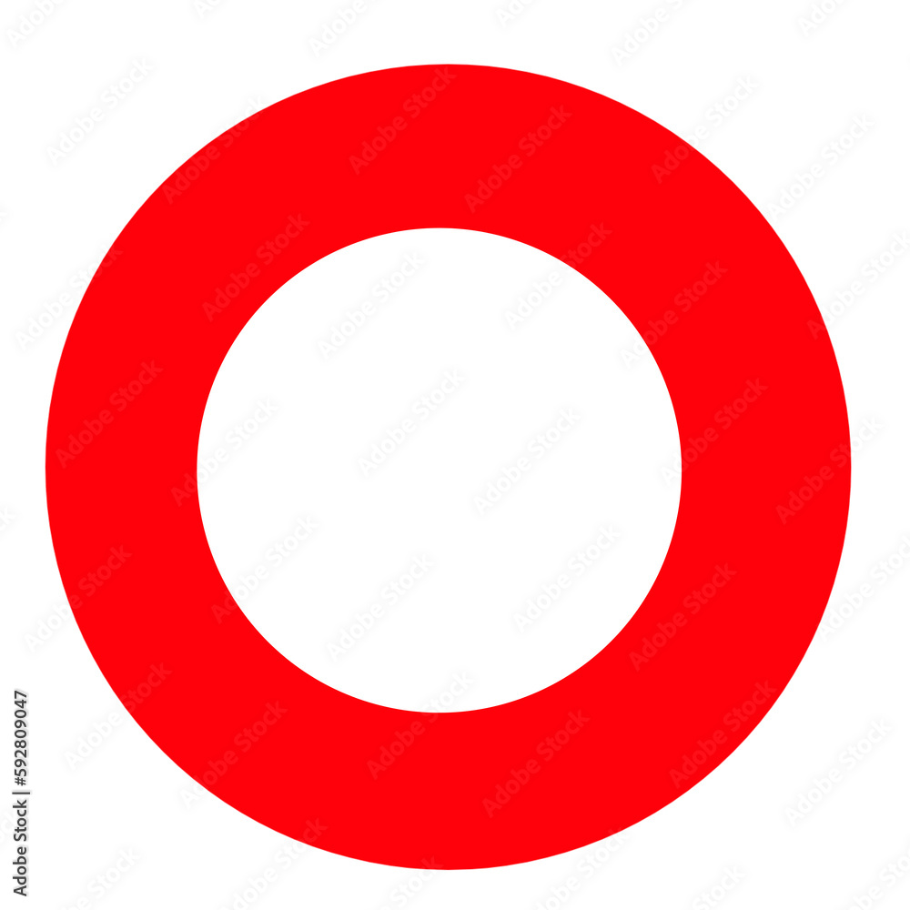 Wall mural red circle shape icon