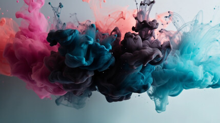 Fototapeta premium Abstract ink splash background Tender and dreamy wallpaper Generative AI