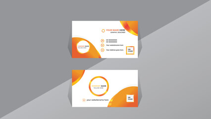 creative business card Template professional card design with Clean geometric shape.