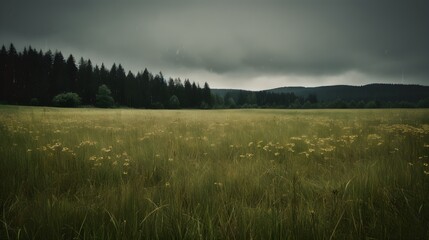 misty morning in the mountains