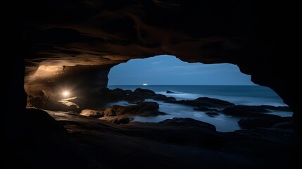 sea and rocks cave