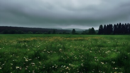 Fototapeta premium storm over the field