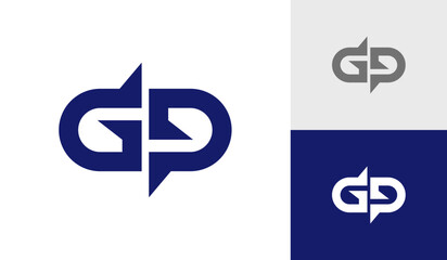 Obraz premium Letter GP initial monogram logo design