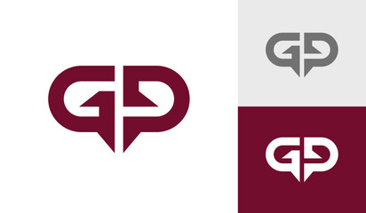 Letter GP initial monogram logo design