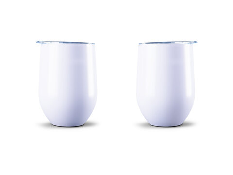 Blank Stainless Steel Stemless Wine Glass Tumbler for Branding isolated  3D render
