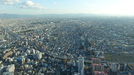 大阪高層ビルからの眺め