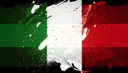 Italian flag color abstract modern wallpaper. Generative AI.