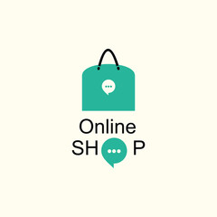 Online shopping stores logo design
