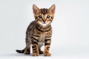 Fototapeta na wymiar british kitten isolated on white background