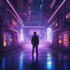 person in the tunnel-Created using Generative AI