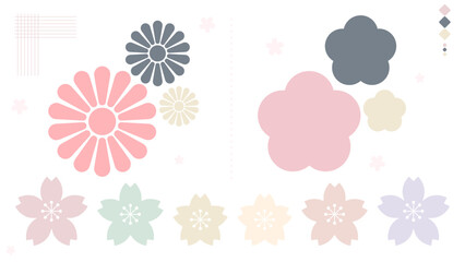 Japanese style flower symbol ,symbol of Japan ,Vector illustration EPS 10