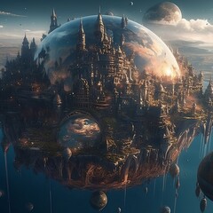new civilization on earth- Created using Generative AI
