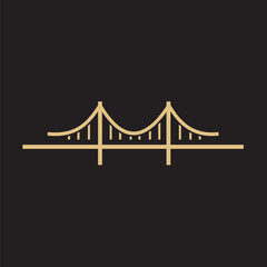Bridge Lines Logo a minimal dan simple logo of bridge shape. Bridge Lines Logo also looks very elegant and stylish at same time. a combination of bridge with thin lines make this logo can work very we