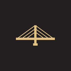 Bridge Lines Logo a minimal dan simple logo of bridge shape. Bridge Lines Logo also looks very elegant and stylish at same time. a combination of bridge with thin lines make this logo can work very we