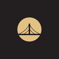 Bridge Lines Logo a minimal dan simple logo of bridge shape. Bridge Lines Logo also looks very elegant and stylish at same time. a combination of bridge with thin lines make this logo can work very we