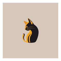 Cute cat cartoon, vector illustration
