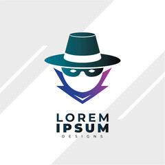 Gradien hacker logo templates for company 