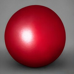 red ball sphere isolated on white grey background. abstract background, ai generated and digitally redesigned and digitally hand painted with textures.
