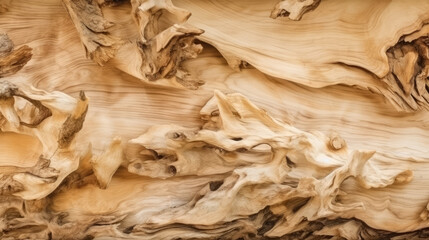 Curly Maplewood Texture Driftwood Background - generative ai
