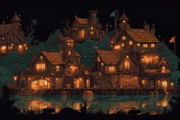 house with numerous windows allowing ample light and a view of the outdoors. Generative AI