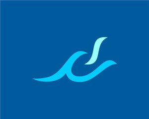 Letter SD Wave Vector Logo