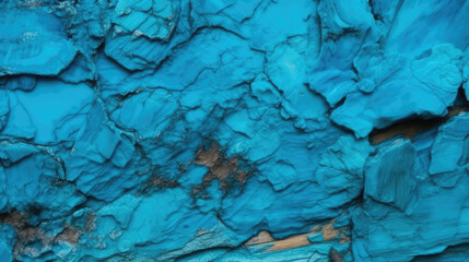 Electric Blue Weathered Chalcanthite Texture Mineral  Background - generative ai
