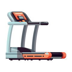 Treadmill realistic vector illustration isolated