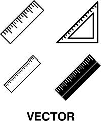 Ruler icon set vector illustration on white background