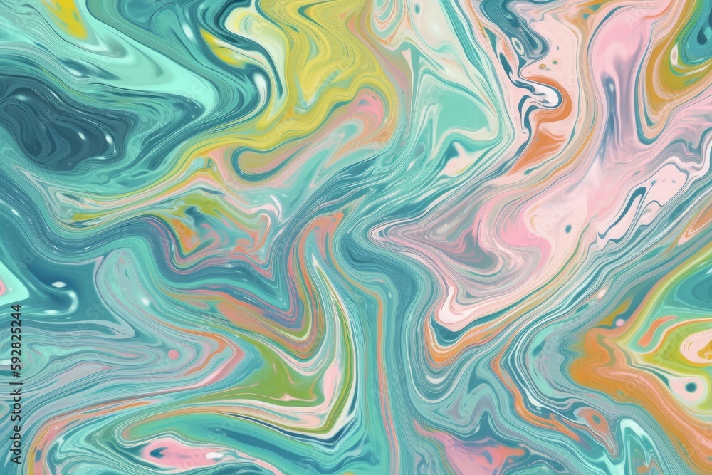 Poster an abstract painting with vibrant colors and dynamic brushstrokes. generative ai