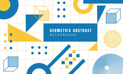 Flat geometric shapes background. - Vector.