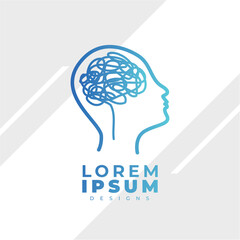 Gradien brain logo templates. smart brain logo design for company 
