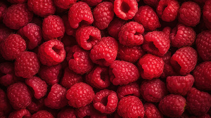 Fresh Raspberry, The Art of Fruit, Top-Down View of Fresh Fruit Product Mockup for Your Artistic Projects - Generative AI