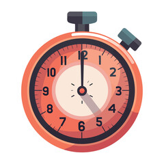Clock face symbolizes deadline, measuring success accurately