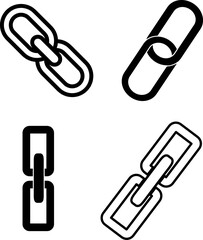 Chain icon set vector illustration on white background..eps