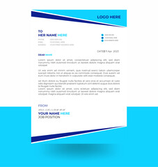 Clean and professional corporate company business letterhead template design