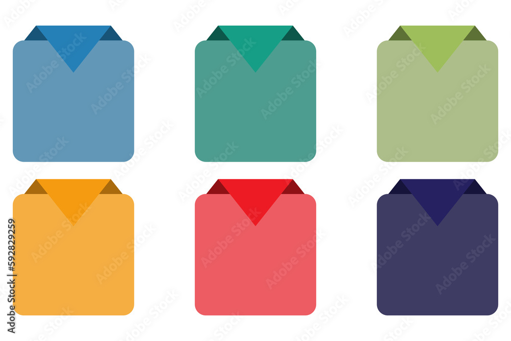Poster infographic element colorful object icon box and ribbon.