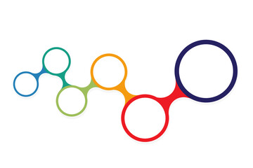  Infographic element colorful object icon box and ribbon.