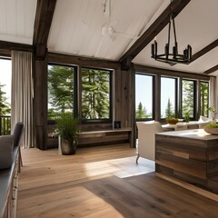 Obraz premium rustic-chic interior design 53, Generative AI