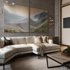 rustic-chic interior design 54, Generative AI