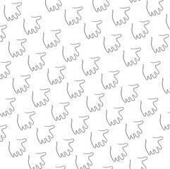seamless pattern with cartoon hands