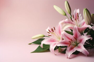 Obraz na płótnie Canvas Close-up of blooming lilies