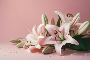 Close-up of blooming lilies