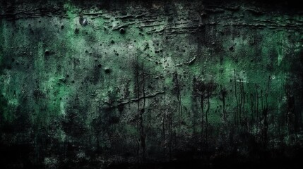 Obraz premium Black green grunge background. Dark dirty texture. Rough green background with copy space for design