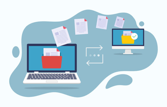 Transfer File Of Data Between Laptop And Computer, Files Transferred Encrypted Form, Backup Of In Formation On Pc System, Exchange Of Files On Folder On Computer System