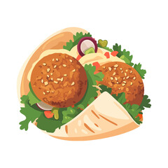 Gourmet meal Grilled meat sandwich with cilantro